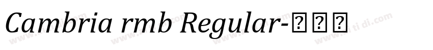 Cambria rmb Regular字体转换